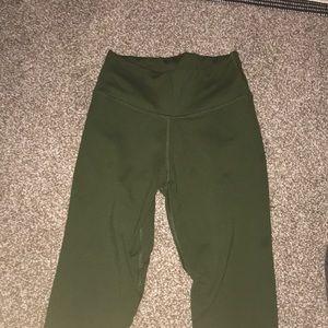 Green fabletics leggings